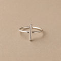 Dali Ring handcrafted in solid 925 sterling silver featuring a minimalist bar design by Ryã Atelier.