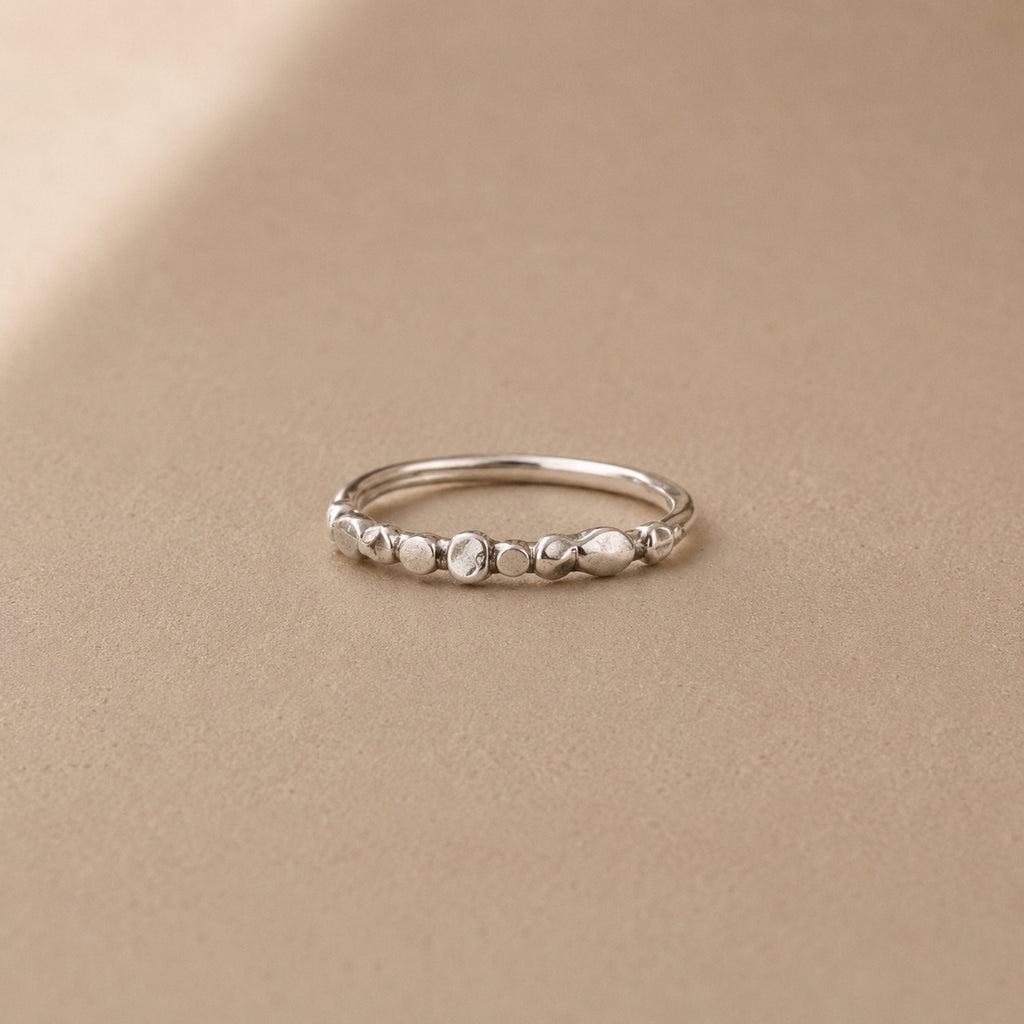Emihle Ring handcrafted in solid 925 sterling silver featuring an organic pebble design by Ryã Atelier.