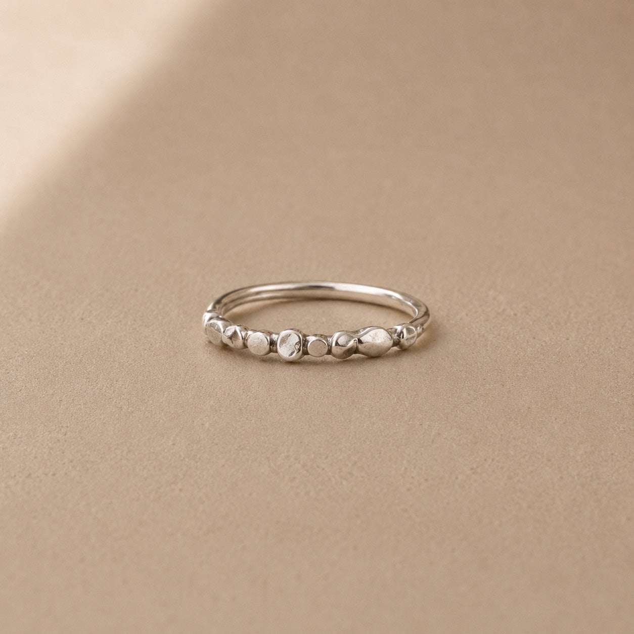 Emihle Ring handcrafted in solid 925 sterling silver featuring an organic pebble design by Ryã Atelier.