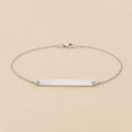 Solid 925 Sterling Silver Belcher Chain Bracelet with engraving plate 