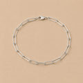 Handcrafted Solid 925 Sterling Silver paperclip Bracelet 